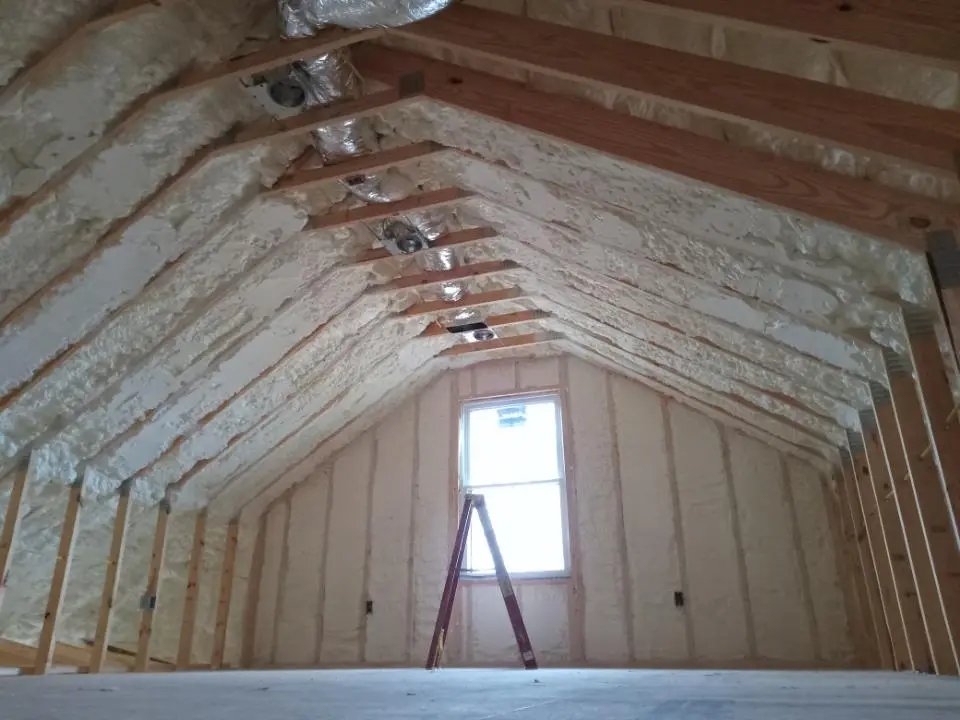 Spray foam roofing application for Crawl Space Insulation project in Plainfield